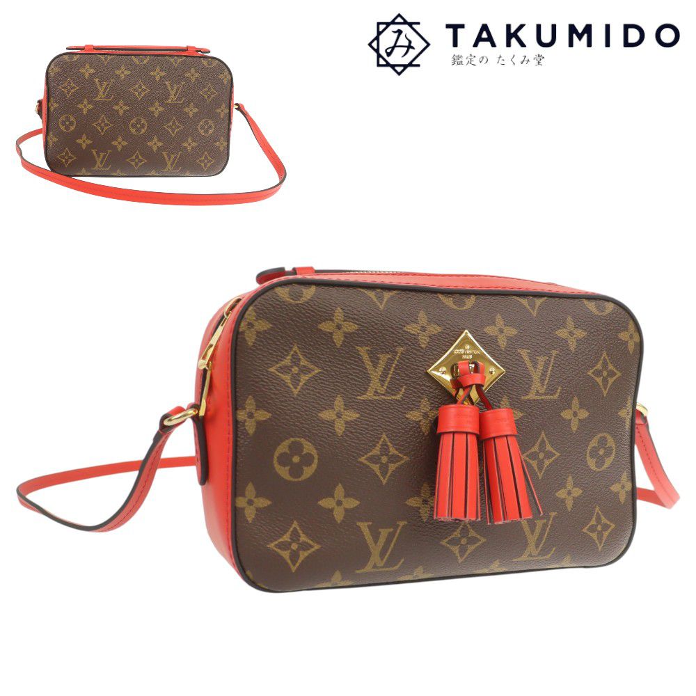 Rakuten - ルイヴィトン LOUIS VUITTON ショルダーバッグ サントンジュ M43556 中古 モノグラム ライン コクリコ レッド LOUIS VUITTON 【中古】 | 斜め掛け 肩掛け バック レディース ファッション 革 ビトン LV 赤 ブランド ランクSA
