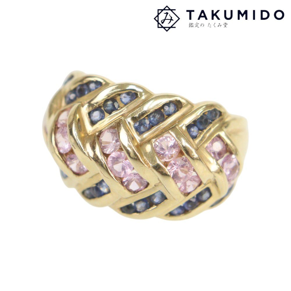Rakuten - カラーストーン リング 約11.5号 中古 イエローゴールド 10K 色石 石目無し 総重量5.7g 【中古】 | ジュエリー YG アクセサリー 10金 シンプル ブランド ABランク