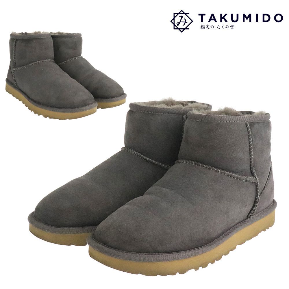 アグ ムートンブーツ クラシックミニ 1016222 中古 レディース サイズ25cm グレー UGG 【中古】 | ブランド シューズ ウインターファッション 女性 防寒 冬物 ABランク