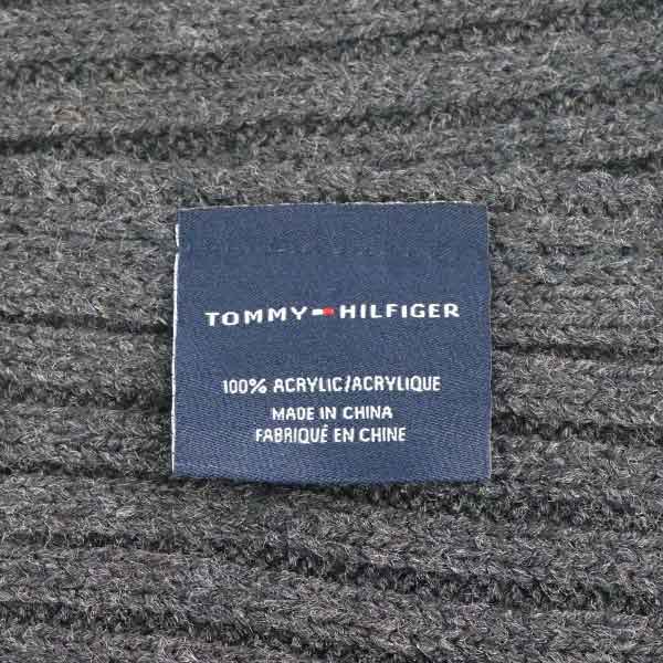 トミー ヒルフィガー マフラー チャコールグレー系マルチカラー CHARCOAL 送料無料 ブランド TOMMY HILFIGER GLOBAL STRIPE RIB H8C83248 D.GY 015