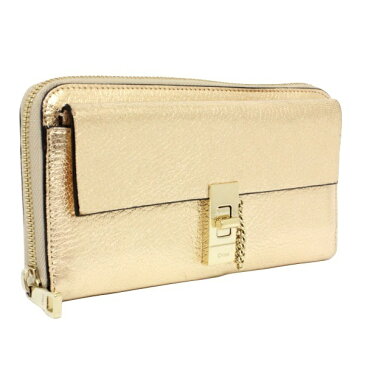 ABランク クロエ 長財布 ドリュー 3P0780 ラムスキン ゴールド レディース Chloe gold 【中古】