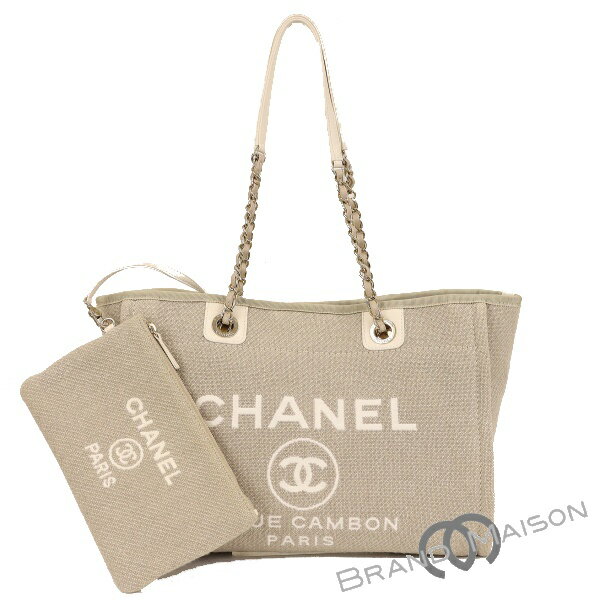 新品同様 シャネル ドーヴィル ショッパーS AS3257 ベージュ チェーントートバッグ CHANEL レディース ショルダーバッグ チェーンバッグ 【中古】