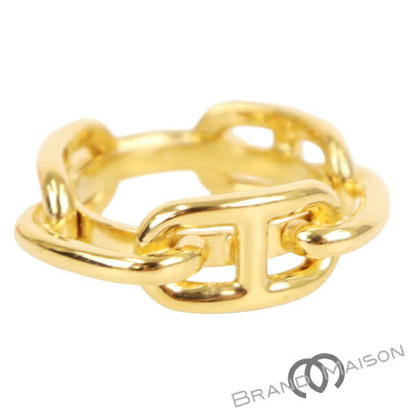 Bランク【エルメス】スカーフリング/シェーヌダンクル/GP/ゴールド/小物/アクセサリー/HERMES【中古】