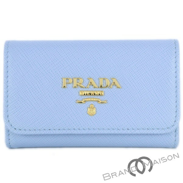 未使用品【プラダ】キーケース/4連/1PG004/ブルー/サフィアーノ/レディース/PRADA【中古】