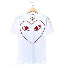 PLAY CdG Tシャツ ホワイト XLサイズ コムデギャルソン プレイ ハートロゴ AZ-T100 半袖 COMME des GARCONS トップス タグ付き 送料無料 お値段見直しました！ 【中古】k-0094