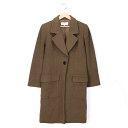 Yves Saint Laurent VINTAGE WOOL COAT ブラウン サイズ表記36 ウールコート イヴ・サンローラン ヴィンテージ アウター 送料無料【中古】k-0293