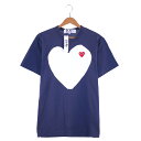 PLAY COMME des GARCONS ハートロゴTシャツ Lサイズ ネイビー AZ-T184-051-1-6 L プレイ コムデギャルソン 半袖 タグ付き 紺 送料無料k-0550