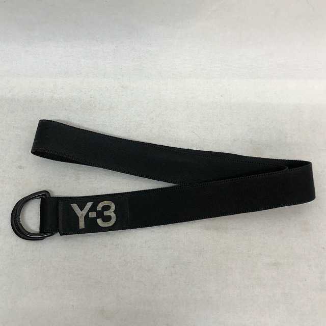 Y-3 YOHJI TAMAMOTO adidas ワイスリー ヨウジヤマモト アディダス ロゴ 刺繍 リング ベルト ブラック Mサイズ 125cm メンズ レディース 男女兼用 ユニセックス 中古 送料無料 税込【Y】