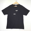 Supreme × COMME des GARCONS SHIRT シュプリーム コムデギャルソンシャツ 2018AW Split Box Logo Tee スプリット ボックス ロゴ Tシャツ トップス ブラック メンズ Lサイズ 中古 消費税込み 送料無料 代引料込【Y】