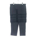 MIHARAYASUHIRO ミハラヤスヒロ 刺繍装飾ラップドテーパードパンツ サイズM ダークグレー 中古 消費税込【Y】