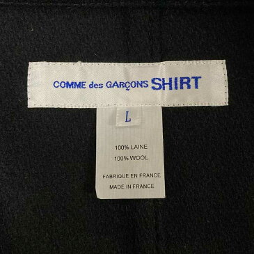 COMME des GARCONS SHIRT 17AW WOOL CHESTER FIELD COAT L W25168 コムデギャルソン シャツ ウール縮絨チェスターコート ブラック フランス製 中古 消費税込 送料無料
