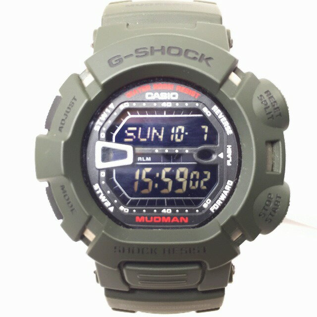 CASIO カシオ G-SHOCK ジーショック Gショック 腕時計 MUD MAN G-9000-3V マッドマン カーキ デジタル 時計 クォーツ ショックレジスト 中古 消費税込 送料無料 【Y】