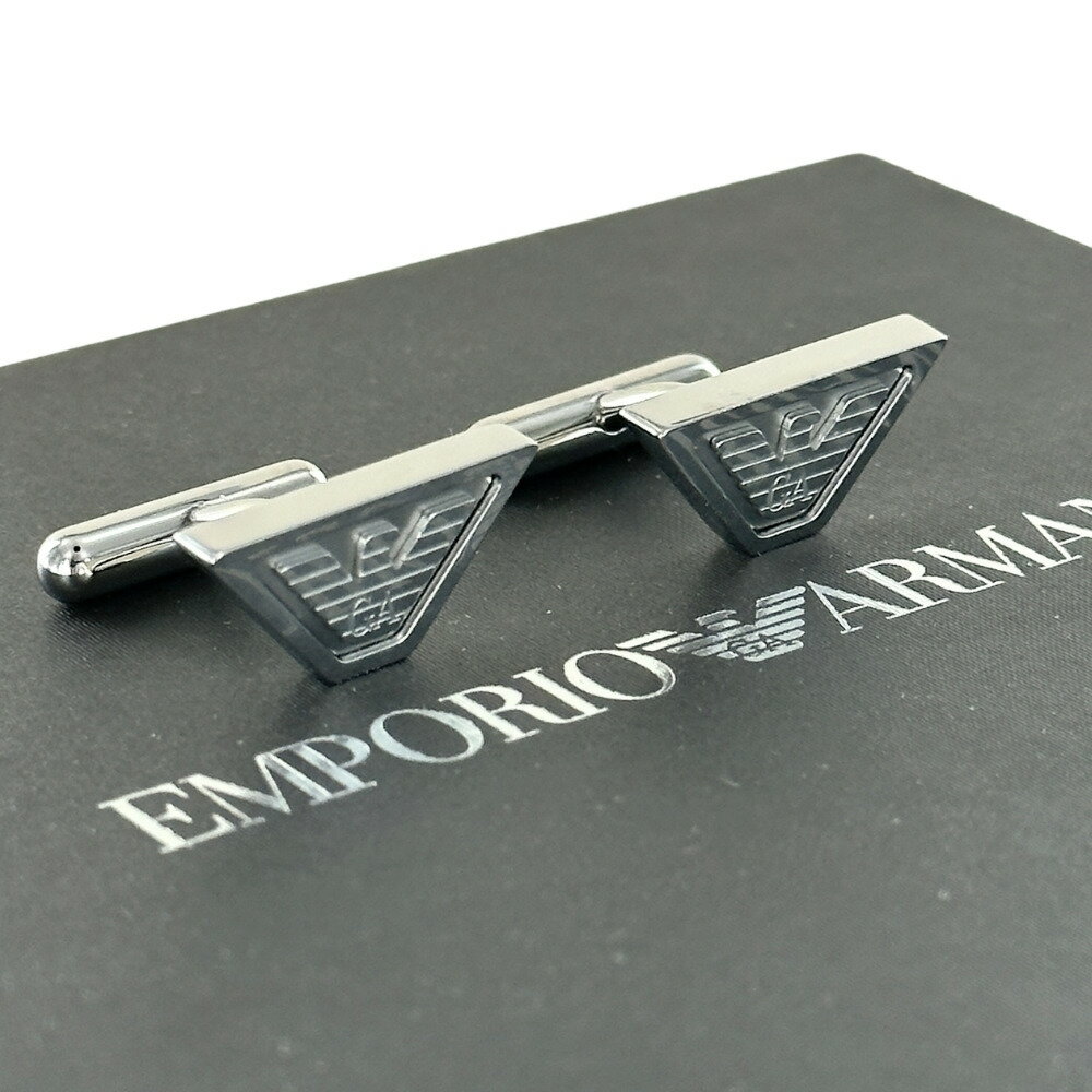 エンポリオアルマーニ カフス カフスボタン メンズ シルバー ステンレス シンプル かっこいい 大人 男性 ビジネス アクセサリー カフリンクス 結婚式 ギフト...