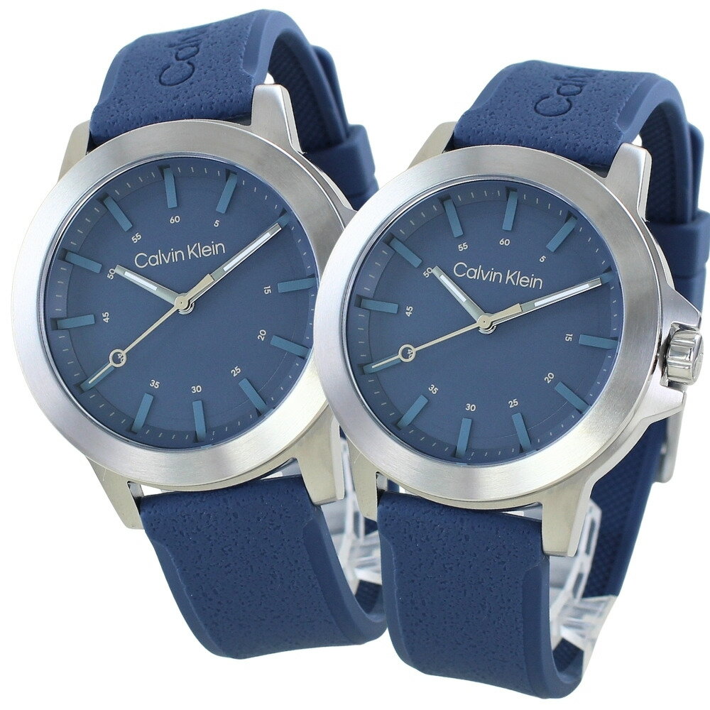 カルバンクライン ペアウォッチ 正規品 5年保証 対象商品 純正 ショッパー付き 腕時計 メンズ レディース ペアセット お揃い ブルー ラバーベルト カップル 夫婦 両親 ペアギフト プレゼント 誕生日 記念日 25200470 ランキング お祝い