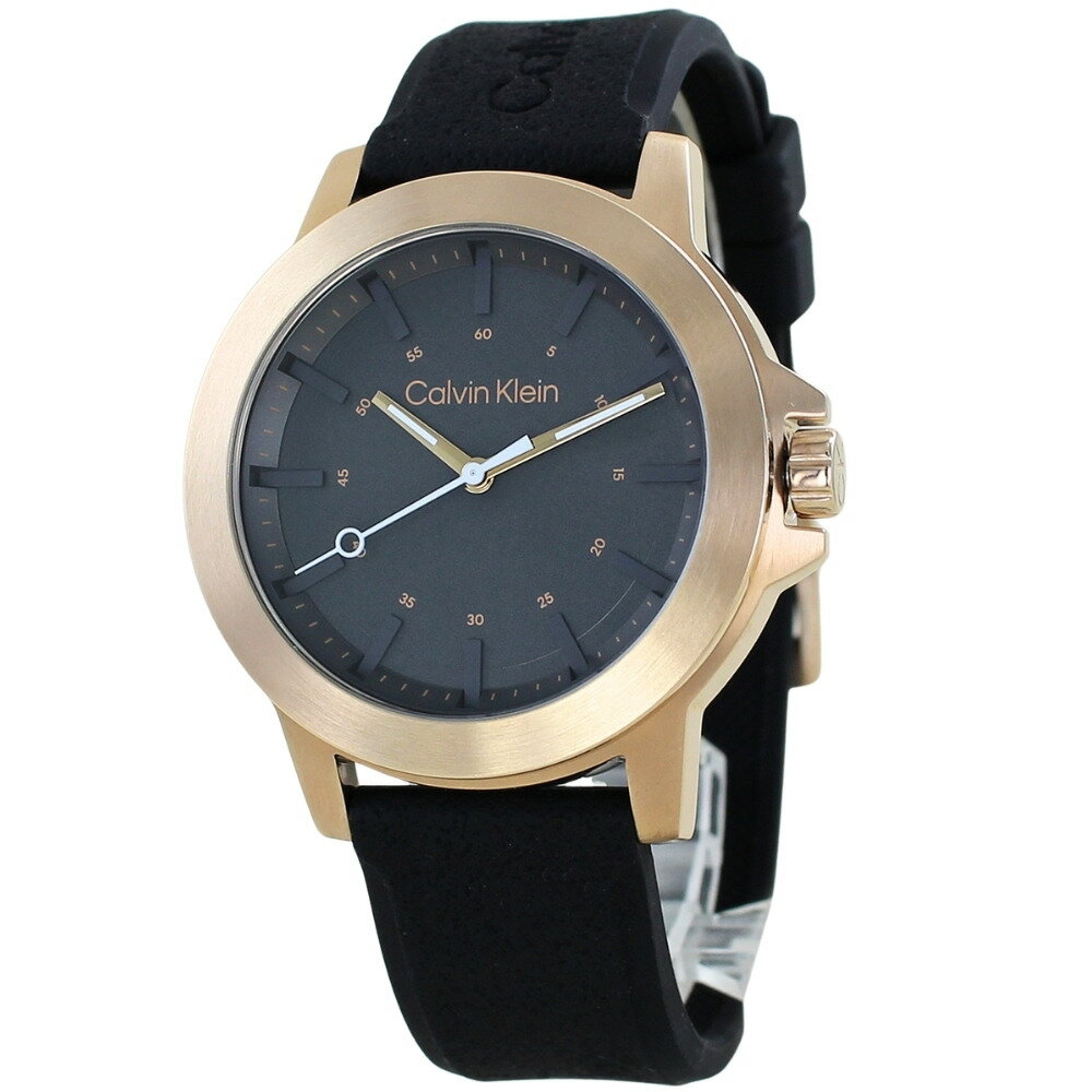 カルバンクライン 腕時計 正規品 5年保証 対象商品 純正 ショッパー付き メンズ レディース ユニセックス ブラック×ローズゴールド ラバーベルト 時計 シンプル ジュアル スポーティ ギフト 男女兼用 ブランド 時計 25200481 クリスマス プレゼント ランキング お祝い