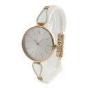 訳あり BOX無し 収納ケース付き 1本用 カルバンクライン 時計 レディース 腕時計 手表 SELECTION セレクション ローズゴールド シルバー文字盤 ホワイトレザー K3V236L6 ビジネス 男性 時計 誕生日ギフト 記念日 クリスマス プレゼント その1