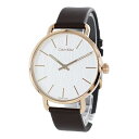 訳あり BOX無し 収納ケース付き 1本用 カルバンクライン 時計 メンズ 腕時計 手表 EVEN イーブン 42mm ローズゴールドケース シルバ文字盤 ブラウン レザー K7B216G6 ビジネス 男性 時計 誕生日ギフト クリスマス プレゼント ランキング お祝い