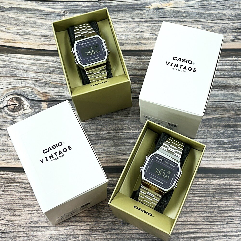 時計 収納ケース 付き 日本未発売 ペアウォッチ カシオ デジタル 家族で使える 腕時計 手表 お揃い ペア 親子 友達 兄弟 姉妹 夫婦 カップル 両親 プレゼント 結婚記念日 妻 夫 母 父 敬老の日 ペアギフト 卒業 入学 お祝い A168WEM-1