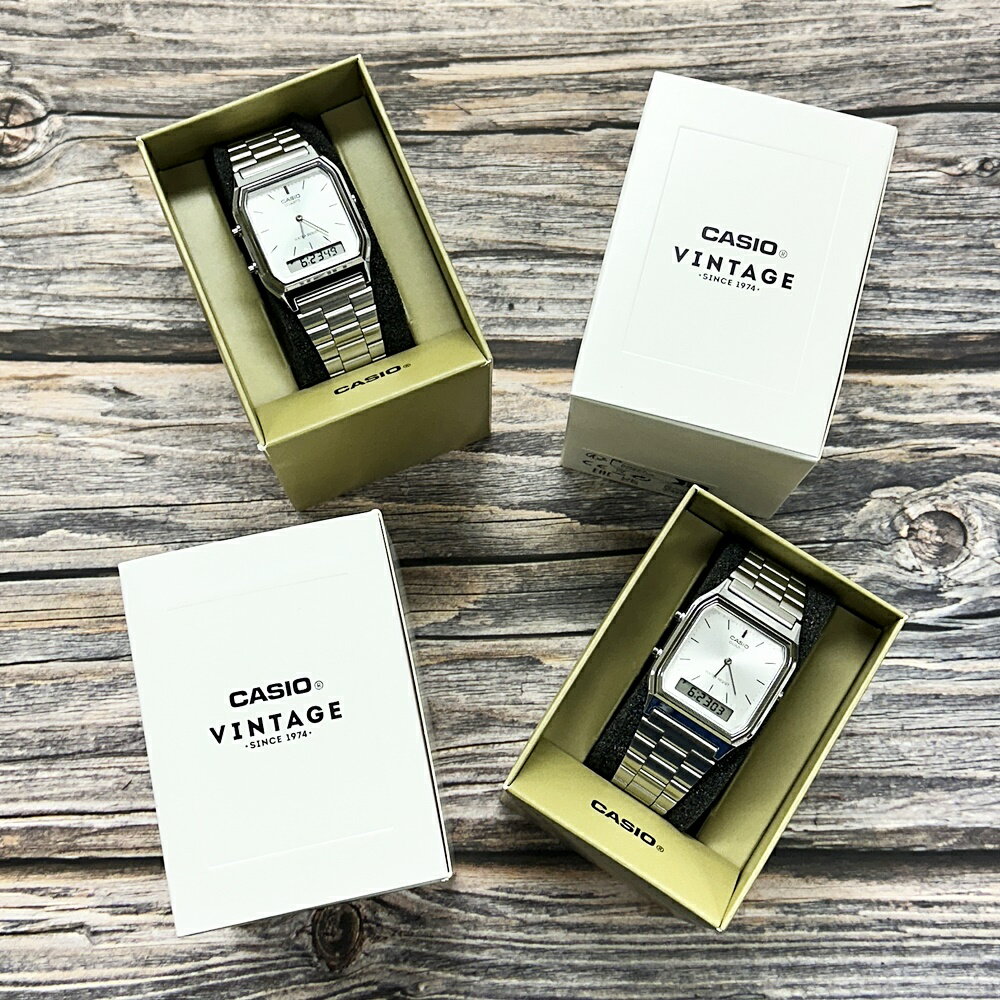 親子で使える ペアウォッチ カシオ プレミアム 日本未発売 アナログデジタル 腕時計 手表 シルバー フルメタル 腕時計ケース 付き カップル 両親 プレゼント お揃い ペア 親子 友達 兄弟 姉妹 夫婦 結婚記念日 妻 夫 母 父 敬老の日 還暦祝い ペアギフト ランキング お祝い