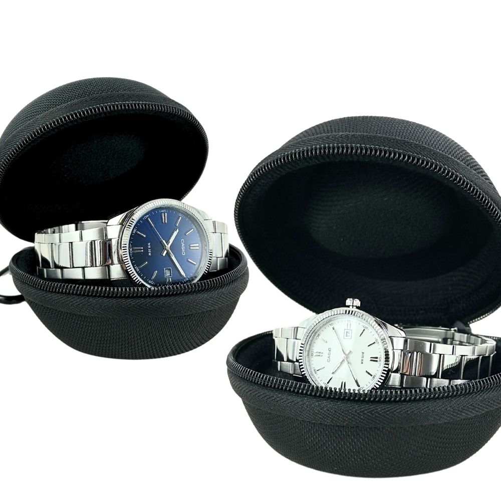 日本未発売 ペアウォッチ カシオ アナログ 腕時計 手表 腕時計ケース 付き ブルー ホワイト ステンレス ペア腕時計 ペアギフト お揃い ペア 親子 友達 兄弟 姉妹 夫婦 カップル 両親 結婚記念日 妻 夫 母 父 敬老の日 クリスマス プレゼント ランキング お祝い