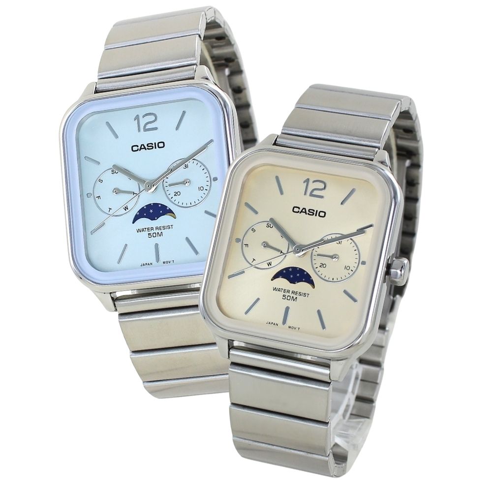 カシオ ペアウォッチ カップル 親子でお揃い 腕時計ボックス付き CASIO 腕時計 ペア アナログ おしゃれ サン＆ムーン表示 カレンダー 防水 夫婦 両親 記念日 上品ペアギフト クリスマス プレゼント ランキング お祝い