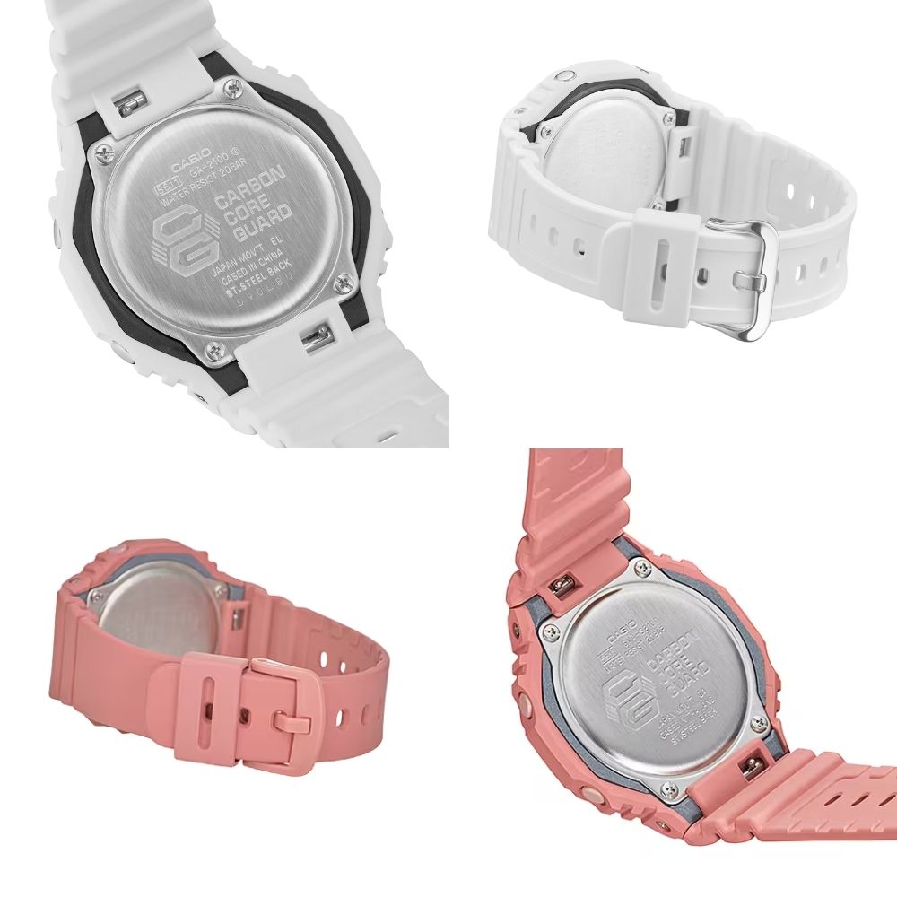 G-SHOCK Gショック ペアウォッチ カシオ 腕時計 カップル ペアセット メンズ レディース 防水 アナデジ ホワイト ピンクレッド 誕生日 記念日 プレゼント ギフト ペア腕時計 CASIO 海外モデル GA-2100-7A7 GMA-S2100-4A2 ランキング お祝い
