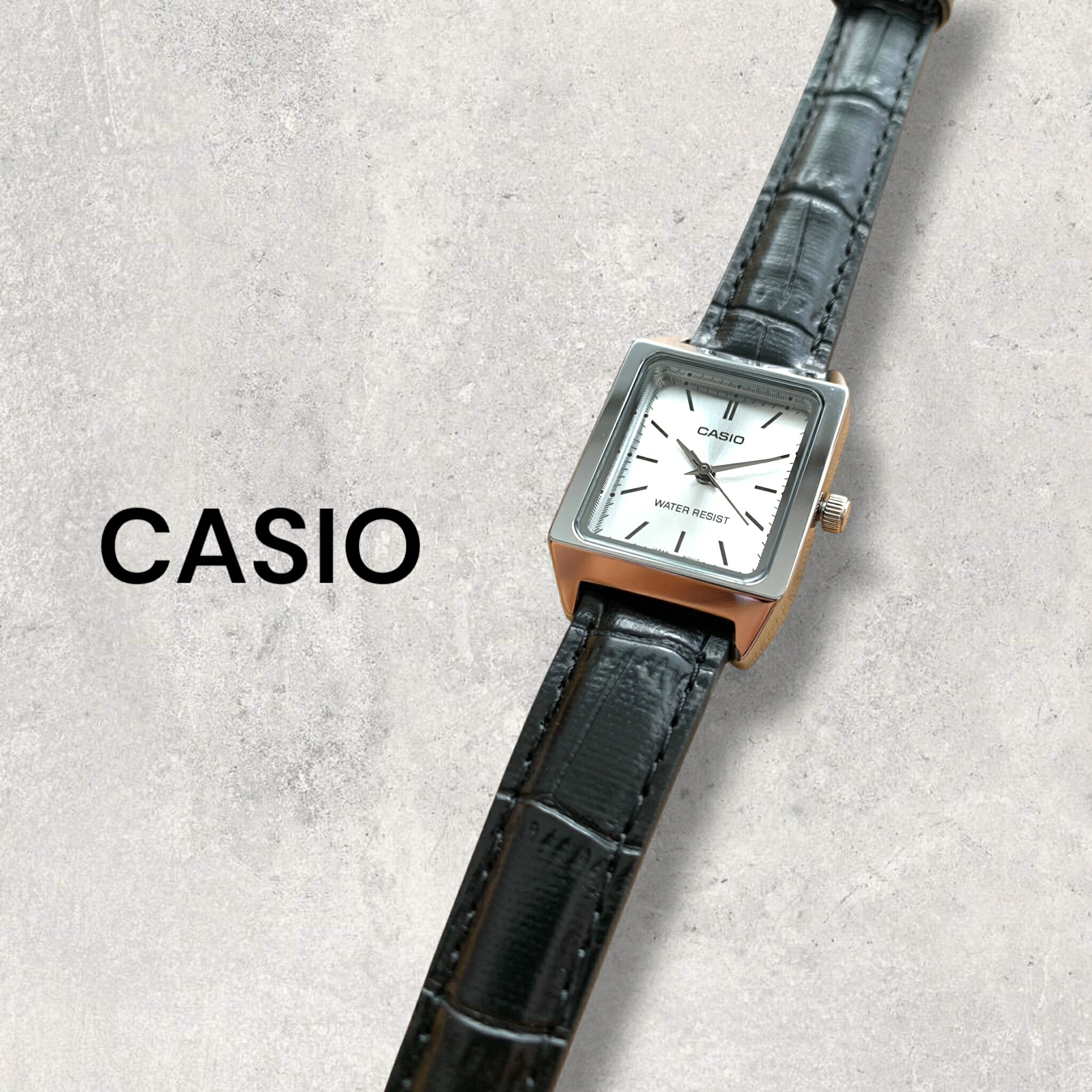 楽天ブランド腕時計 noppleカシオ CASIO 腕時計 レディース 収納ケース付き チープカシオ チプカシ スクエア 革ベルト ブラック シルバー シンプル 日常使い プレゼント ギフト 時計 女性用 彼女 母 妻 誕生日 就職祝い 入学祝い 日本未発売 海外モデル ランキング お祝い