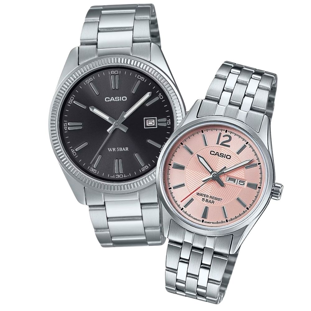 ラッピング済 ギフトセット カシオ MTP & LTP ペアウォッチ 正規品 腕時計 メンズ レディース シルバー ブラック ピンク ステンレス ペアセット シンプル カップル 誕生日 記念日 ギフト ペアギフト CASIO ランニング お祝い クリスマス プレゼント ランキング お祝い