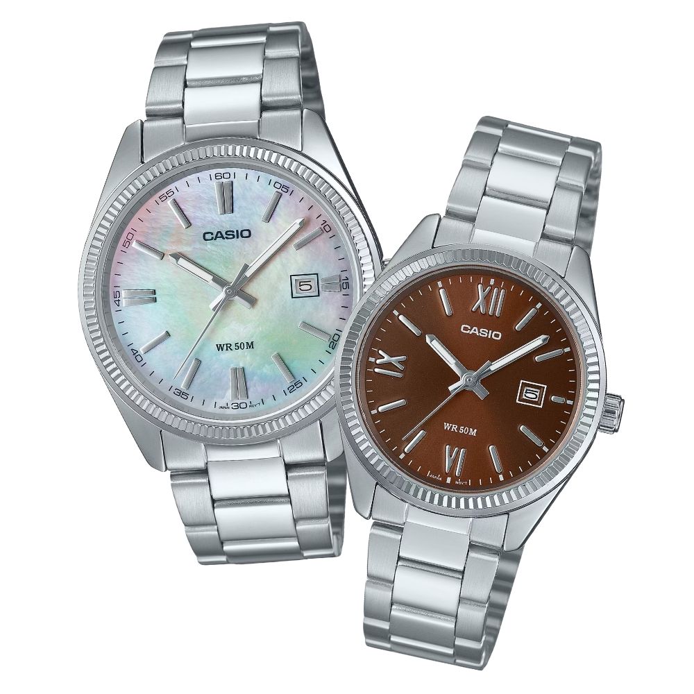 カシオ ペアウォッチ 腕時計 メンズ レディース カップル ペアセット 収納ケース付き ホワイト ブラウン 軽量 ステンレス 誕生日 記念日 ギフト ペア腕時計 ペアギフト CASIO 海外モデル MTP-1302DS-7A LTP-1302DD-5AV クリスマス プレゼント ランキング お祝い