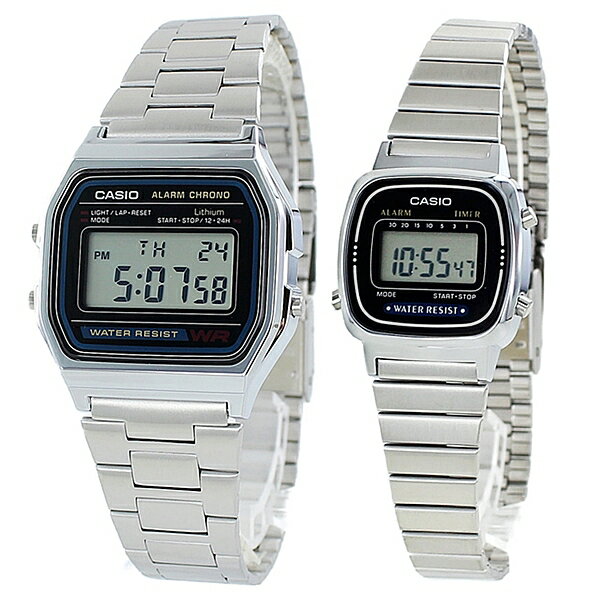 国内正規品【収納ボックス付き】カシオ 腕時計 手表 ペアウォッチ スタンダード デジタル シルバー A158WA-1JHLA670WA-1A2JF 記念日 クリスマス プレゼント ランキング お祝い