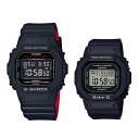 【海外モデル】CASIO カシオ Gショック ベビーG 腕時計 ペアウォッチ 黒 ブラック くろ とけい 防水 彼氏 彼女 プレゼント DW-5600HR-1BGD-560-1 お二人の大切な記念日の思い出に、形に残る腕時計を…。 ペアウォッチは贈り物に、記念品におすすめです。 ------------------------------------------------------------- 「こちらの商品は数量限定入荷のため、売り切れの場合は予めご了承下さい。」&nbsp; 世界中で愛されるトップメーカーのカシオのG-SHOCKとBaby-G。 誰でも1本は持ちたい！人気タフウォッチブランドのペアウォッチです。 スポーツやアウトドア、カジュアルファッションにも大活躍します。 メンズ：Black&nbsp;&amp;&nbsp;Red&nbsp;Series（ブラック＆レッドシリーズ）モデル。 ベースモデルはスクエアケースを代表するDW-5600です。 無骨さとタフネスを表すクールで男らしいブラックカラー。 着用時、バンド側面からのぞくレッドが、G-SHOCKのアイデンティティをさりげなく主張します。 レディース：DW-520シリーズのデザインを復刻したスクエアデザインが人気のBGD-500モデル。 ケース、バンドにはマット素材を採用し、質感も落ち着いたクールな印象に仕上げています。 季節を問わず幅広いファッションに合わせやすいモデルです。 ※こちらの商品は時間合わせをせず、入荷したままの状態で発送しております。予めご了承ください。 型番：メンズ/DW-5600HR-1　レディース/BGD-560-1 ムーブメント：クォーツ（電池式） 機能：耐衝撃構造（ショックレジスト）、ストップウオッチ、タイマー、時刻アラーム5本、フルオートカレンダー、12/24時間制表示切替、バックライト ※レディースのみの機能(ワールドタイム) 【&nbsp;メンズ&nbsp;】 ケース幅：42.8mm ケース厚さ：13.4mm 【&nbsp;レディース&nbsp;】 ケース幅：40mm ケース厚さ：12.5mm ケース 材質：樹脂 防水性：20気圧/10気圧 クリスタル：無機ガラス ベルト 素材：樹脂 色：ブラック（※メンズは裏面レッド） クラスプ：ピンバックル 付属品：説明書兼保証書&nbsp;（英字）、CASIO専用BOX 管理コード：20190601