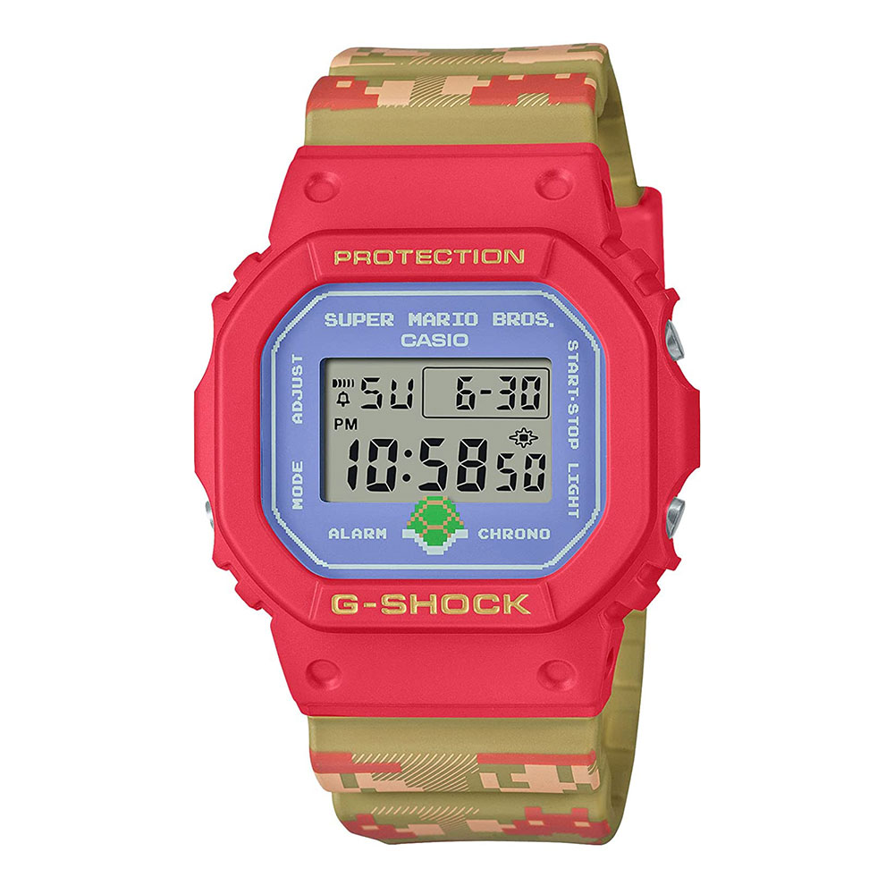 マリオ G-SHOCK コラボウォッチ スーパーマリオブラザーズ ジーショック カシオ メンズ デジタル 腕時計 手表 スクエアモデル アウトドア キャンプ レジャー 誕生日 プレゼント ギフト レトロ ゲーム ファミコン 記念日 卒業 入学 お祝い