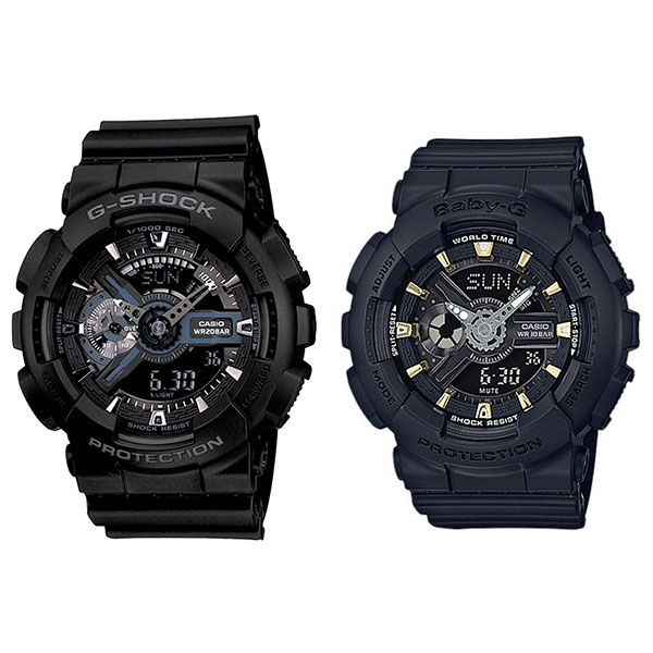 海外モデル CASIO カシオ Gショック ベビーG 腕時計 手表 ペアウォッチ メンズ 父の日 レディース 母の日 アナデジ ブラック 樹脂バンド GA-110-1BBA-110GA-1A 誕生日プレゼント ランキング お祝い