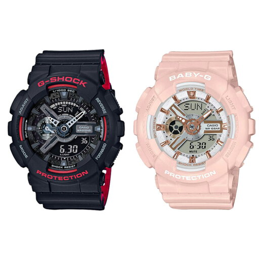 CASIO カシオ Gショック ベビーG 腕時計 手表 ペアウォッチ デジタル&アナログ アナデジ ブラック パステルピンク 20気圧防水/10気圧防水 海外モデル GA-110HR-1ABA-110XRG-4A 誕生日プレゼント ランキング お祝い CASIO カシオ Gショック ベビーG 腕時計 手表 ペアウォッチ デジタル&アナログ アナデジ ブラック パステルピンク 20気圧防水/10気圧防水 海外モデル GA-110HR-1ABA-110XRG-4A 誕生日プレゼント ランキング お祝い