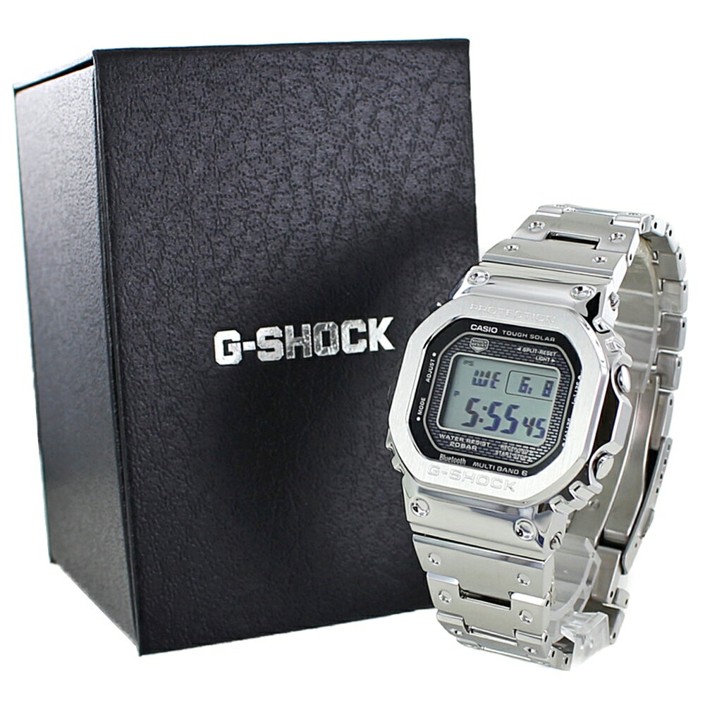 CASIO G-SHOCK Gショック ジーショック カシオ 時計 メンズ 父の日 腕時計 手表 ORIGIN オリジン 電波 タフソーラー Bluetooth搭載 スマートフォンリンク フルメタル シルバー GMW-B5000D-1JF【国内正規品】ビジネス 男性 誕生日ギフト お洒落 記念日 ランキング お祝い