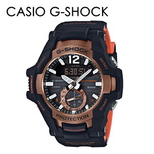 【スマートフォンリンク＆タフソーラー】CASIO G-SHOCK Gショック 海外モデル メンズ 腕時計 グラビティマスター 防水 ブラック＆オレンジ GR-B100-1A4 誕生日プレゼント バレンタインデー