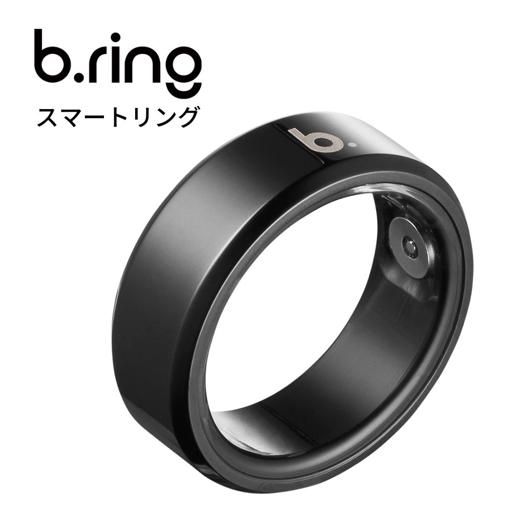 b.ring ブリング スマートリング ステンレス ブラック 健康管理 睡眠管理 最大7日間持続 Android iPhone対応 防水 超軽量 歩数計 心拍数...