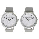 クリスチャンポール 時計 ユニセックス ペアウォッチ シェア 43mm ホワイトマーブル 大理石柄 シルバーケース グレー レザー MWS4302MWS4302...