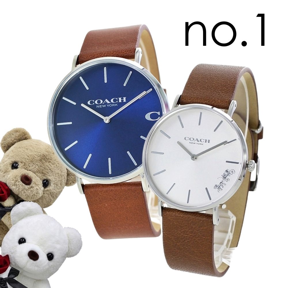 COACH ショッパー付き くまさんラッピング コーチ ペアウォッチ 腕時計 コーチ腕時計 メンズ レディース ペアセット シンプル スリム 革ベルト 時計 カップル 夫婦 ギフト サプライズ 誕生日 記念日 ペアギフト おすすめ クリスマス プレゼント ランキング お祝い