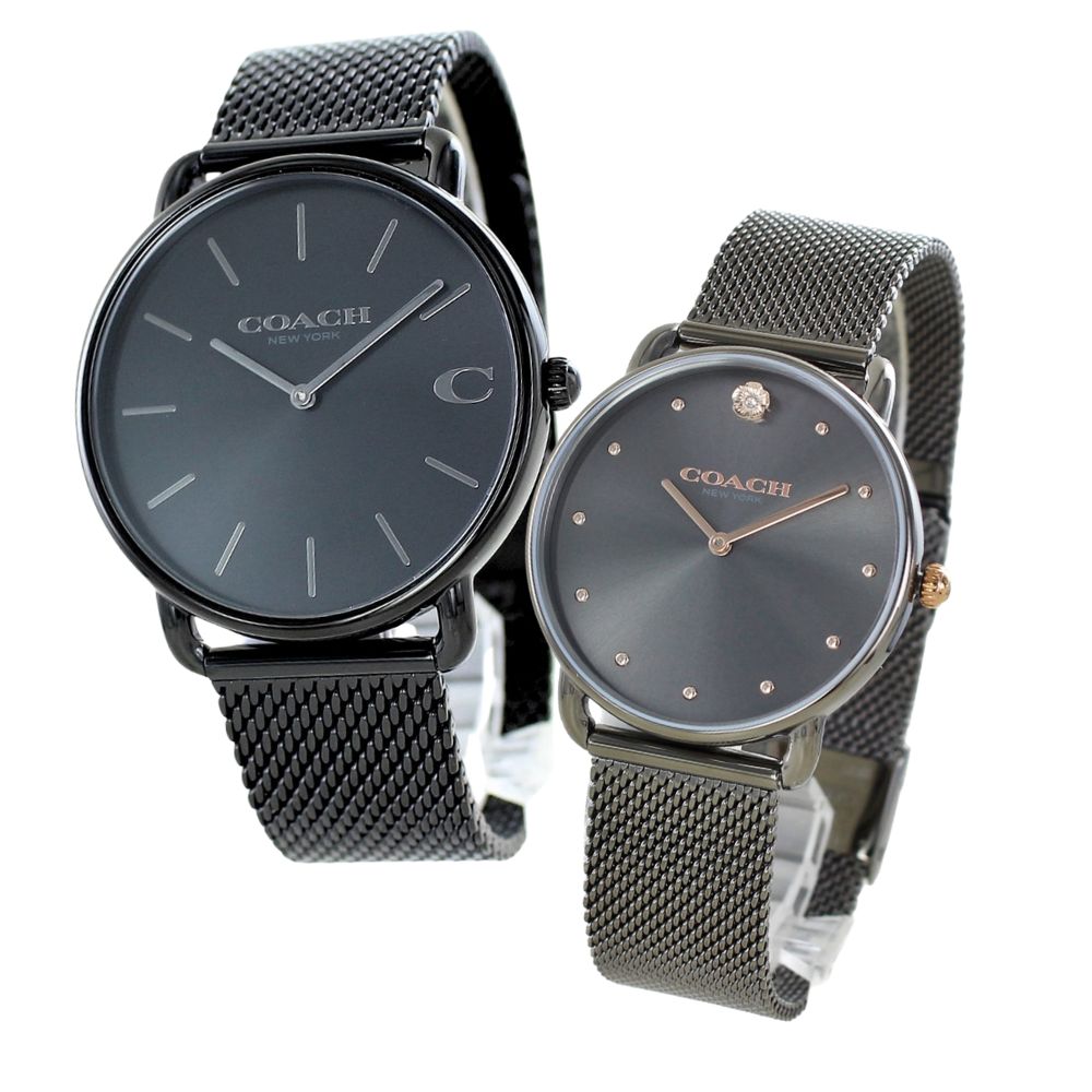 ペアウォッチ ブランド コーチ 腕時計 手表 メンズ レディース おしゃれ ペア腕時計 シンプル メッシュ ベルト ブラック グレー お揃い カップル 彼氏 彼女 妻 夫 父 母 誕生日プレゼント 結婚記念日 実用的 ペアギフト おすすめ クリスマス プレゼント ランキング お祝い