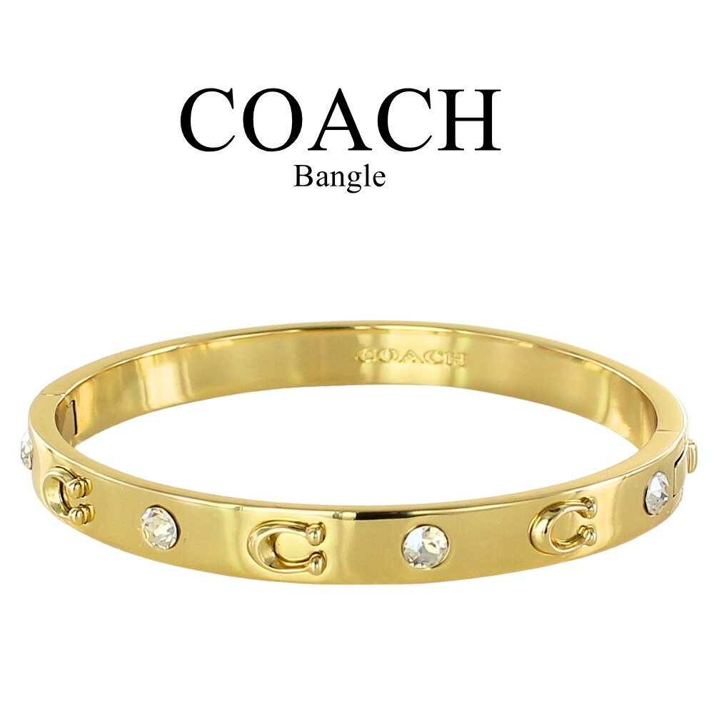 コーチ バングル レディース ゴールド Cロゴ クリスタル メタル ブレスレット COACH ブランド アクセサリー 上品 おしゃれ 彼女 女性 ギフト 誕生日...