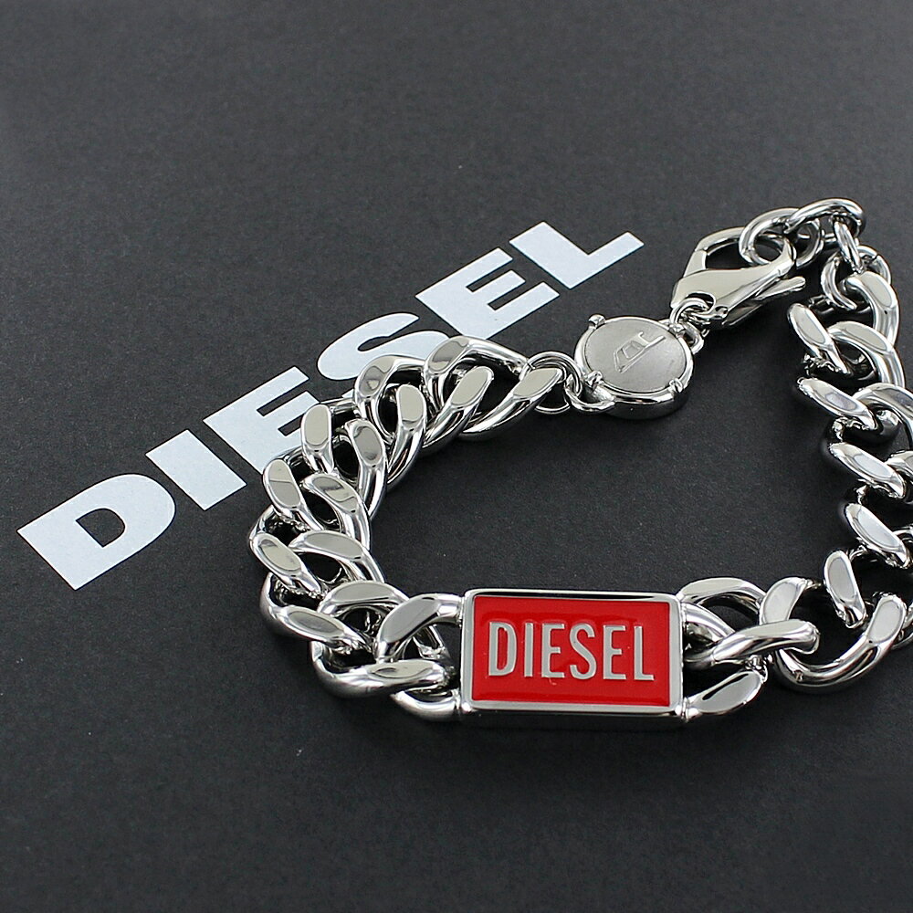 ディーゼル チェーンブレスレット メンズ ブランド アクセサリー レディース ユニセックス シルバー レッド 彼氏 彼女 プレゼント 男性 女性 DIESEL ポイント消化のサムネイル