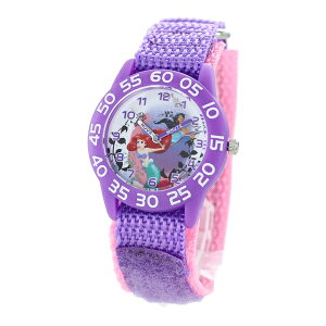 Disney キッズウォッチ 腕時計 女の子 ディズニー プリンセス マジックテープベルト パープル 時計 こども 小学生 入学祝い WDS000170 誕生日 お祝い ギフト