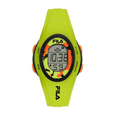 FILA フィラ 時計 スポーツウォッチ 大人子供兼用 メンズ レディース キッズ 学生 親子 腕時計 デジタル ライムグリーン ラバー ランニング ジョギング 38-050-205 誕生日 お祝い ギフト おしゃれ オシャレ お洒落 ブランド