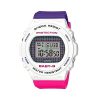 CASIO カシオ Baby-G ベビーG 時計 レディース 腕時計 デジタル 90年代 90’S ラウンドフェイス スペシャルロゴカラー ブルー パープル ピンク ジオメトリック SPECIAL COLOR BGD-570THB-7 誕生日プレゼント 合格 入学 卒業 社会人