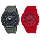 CASIO G-SHOCK Gショック ジーショック カシオ 時計 メンズ レディース ペアウォッチ 腕時計 手表 アナデジ 八角形 薄型ケース カーボンコアガード カーキ ミリタリー レッド GA-2110SU-3AGA-2100-4A 誕生日プレゼント 卒業 入学 お祝い(2)