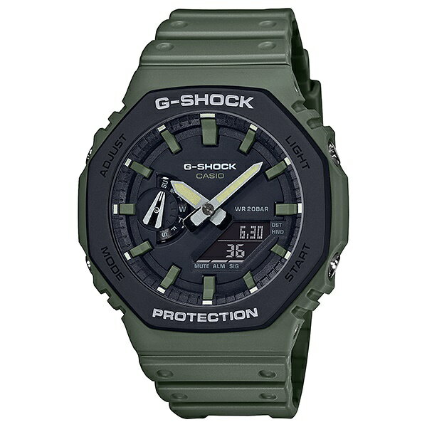 CASIO G-SHOCK Gショック ジーショック カシオ 時計 メンズ レディース 腕時計 アナデジ 八角形 薄型ケース カーボンコアガード カーキ ミリタリー ユーティリティカラー GA-2110SU-3A 誕生日プレゼント 内祝い 母の日 お祝い