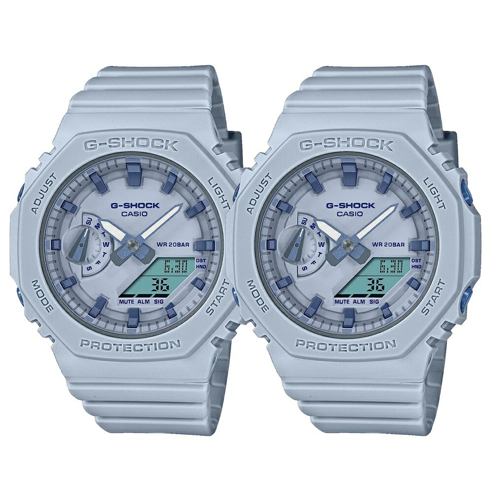ペアウォッチ お揃い 同じ腕時計 ペアコーデ カシオ Gショック 八角形フォルム ワントーン レディース メンズ 小ぶり 軽量 ファッション カジュアル スタイリング 着用しやすい薄型ケース 腕時計 手表 アナデジ CASIO G-SHOCK 記念日