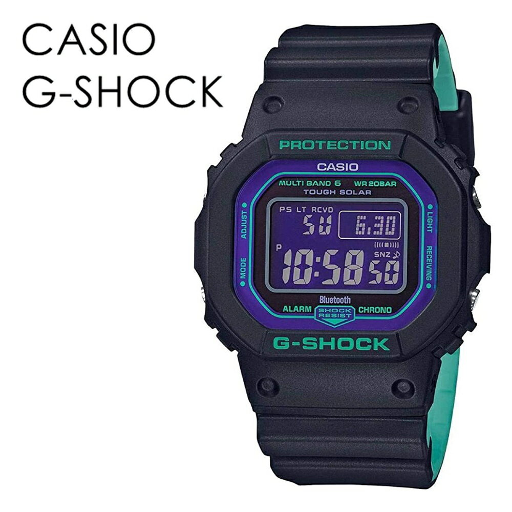 楽天ブランド腕時計 noppleCASIO G-SHOCK カシオ Gショック 電波ソーラー 自動時刻修正 Bluetooth スマートリンク ジーショック マットな質感 デート カジュアル レトロスポーツ おしゃれ かっこいい メンズ レディース 腕時計 デジタル ブラック パープル 内祝い 父の日 お祝い