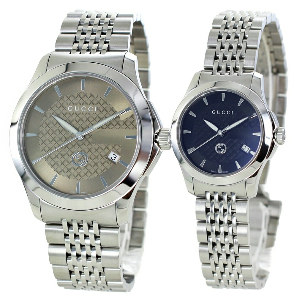 ペアウォッチ 婚約 結婚祝い 結婚記念日 グッチ 腕時計 手表 夫婦 高級 GUCCI 時計 Gタイムレス メンズ レディース カップル ペア ギフト 贈り物 ...